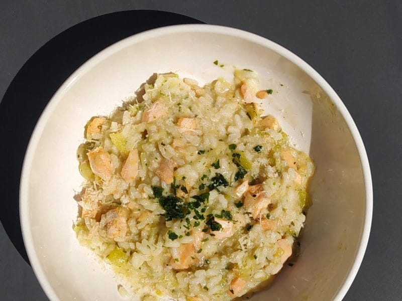 Cliquez pour zoomer ! Risotto courgettes saumon Thermomix par seho35
