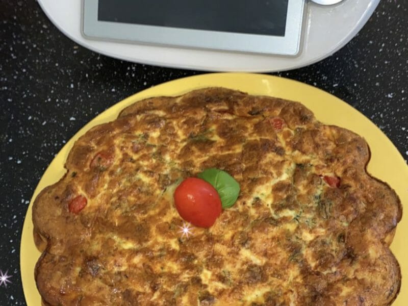 Cliquez pour zoomer ! Clafoutis tomates cerises et fromage de chèvre Thermomix par fatma_2