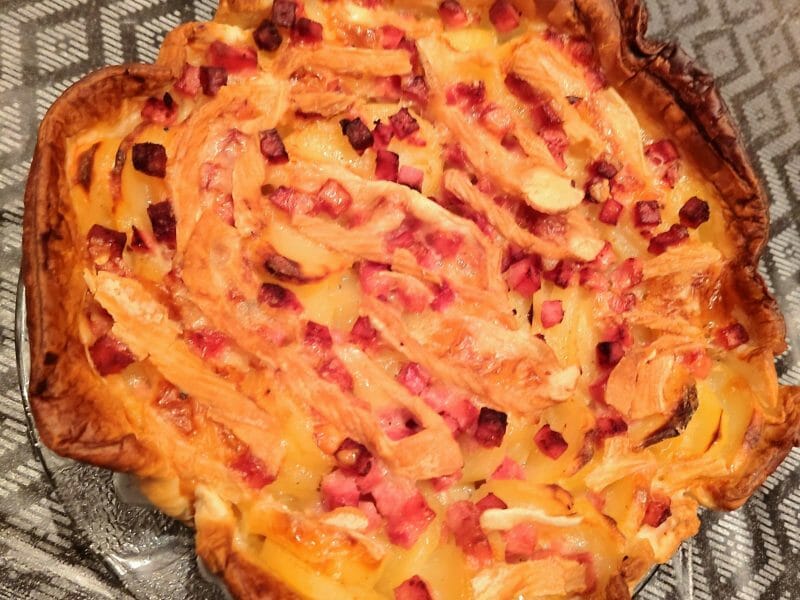 Cliquez pour zoomer ! Tarte aux pommes de terre et lardons Thermomix par Laetib16