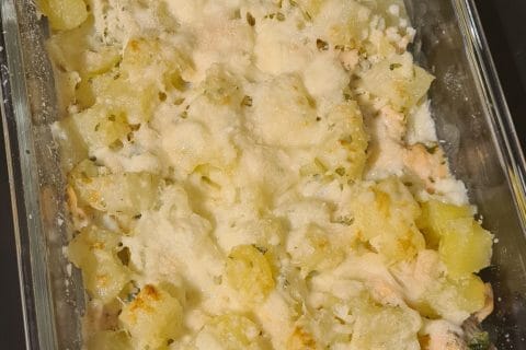 Cliquez pour zoomer ! Gratin de pommes de terre, saumon et épinards Thermomix par Jade