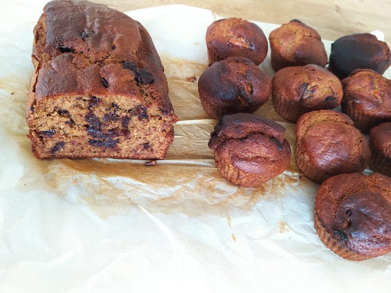 Cliquez pour zoomer ! Cake banane et pépites de chocolat Thermomix par deliciousthermomix