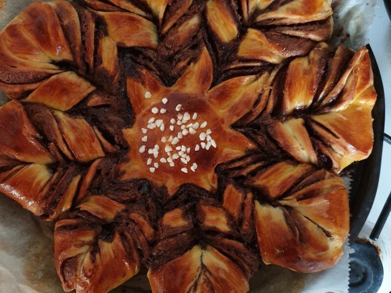 Cliquez pour zoomer ! Brioche étoilée au Nutella Thermomix par lilli084