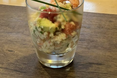 Cliquez pour zoomer ! Salade de perles aux crevettes, pamplemousse et avocat Thermomix par Lolo68