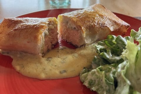 Cliquez pour zoomer ! Brick de saumon et poireaux Thermomix par Lolo68
