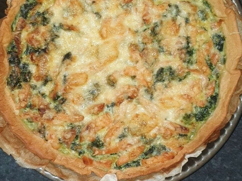 Cliquez pour zoomer ! Tarte épinards, saumon et chèvre Thermomix par Astrid