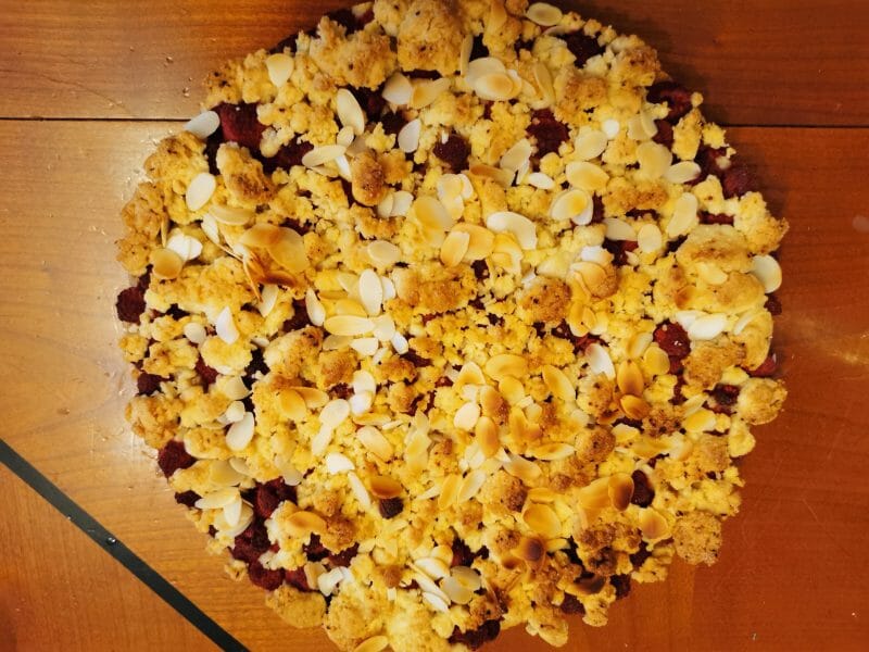 Cliquez pour zoomer ! Cookie-crumble rhubarbe framboises Thermomix par meldbgir