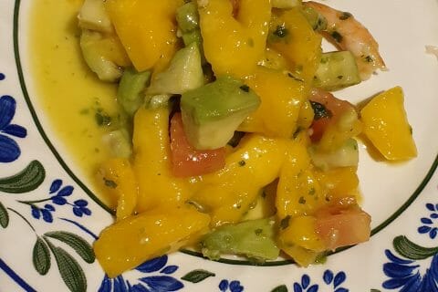 Cliquez pour zoomer ! Ceviche de crevettes, mangue, avocat Thermomix par M-repas
