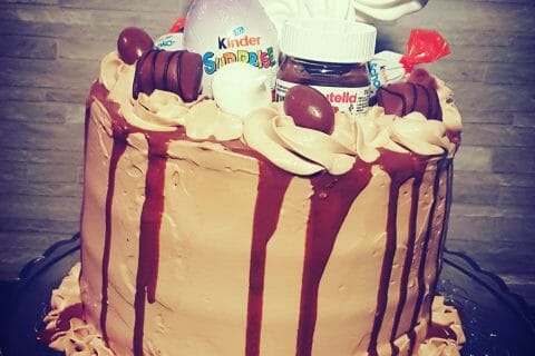 Cliquez pour zoomer ! Layer cake Kinder Bueno au Thermomix