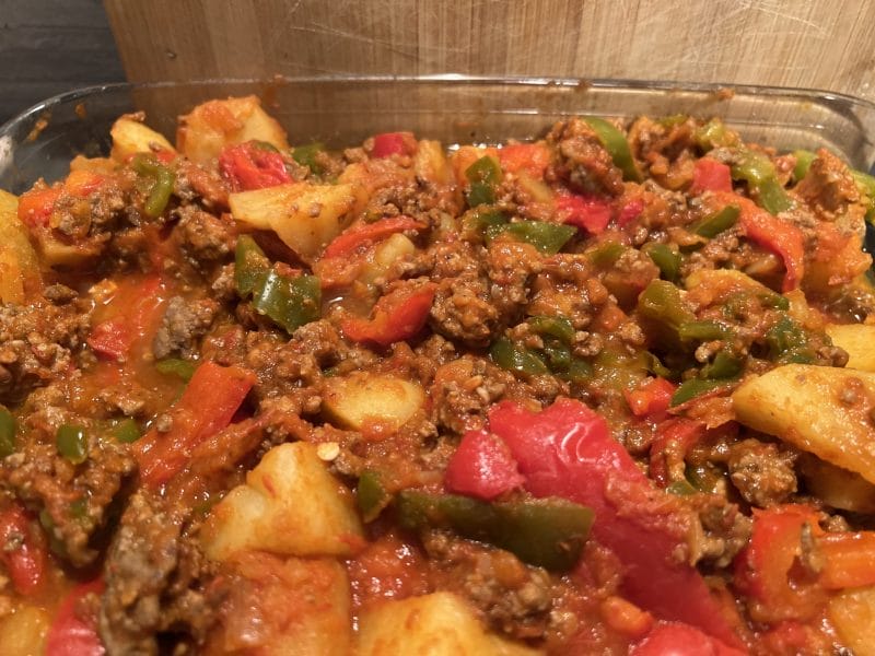 Cliquez pour zoomer ! Boeuf aux poivrons et pommes de terre Thermomix par Eva