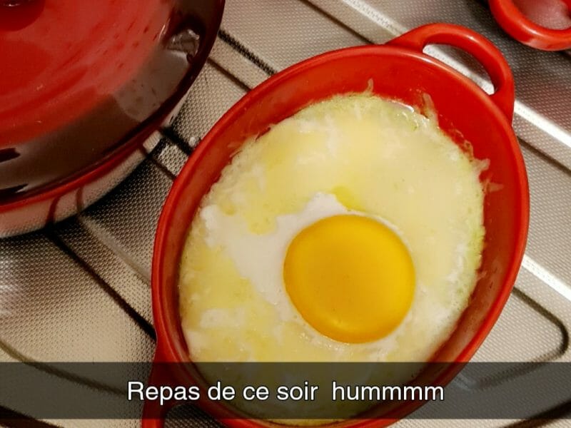 Cliquez pour zoomer ! Oeufs cocotte épinards et chorizo Thermomix par bouboule2