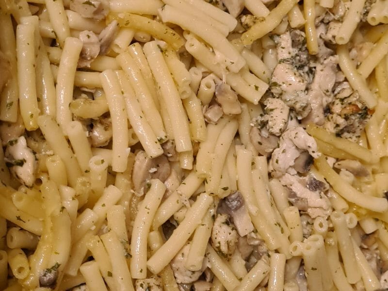 Cliquez pour zoomer ! Gratin de pennes aux champignons Thermomix par bouboule2