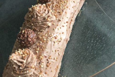 Cliquez pour zoomer ! Bûche Ferrero Rocher Thermomix par Macha