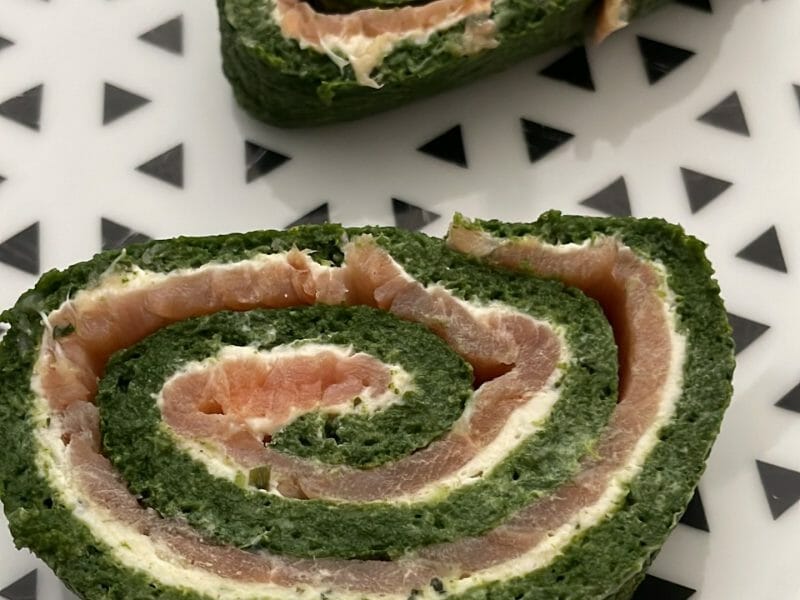 Cliquez pour zoomer ! Roulé aux épinards, saumon et Boursin Thermomix par juliane27
