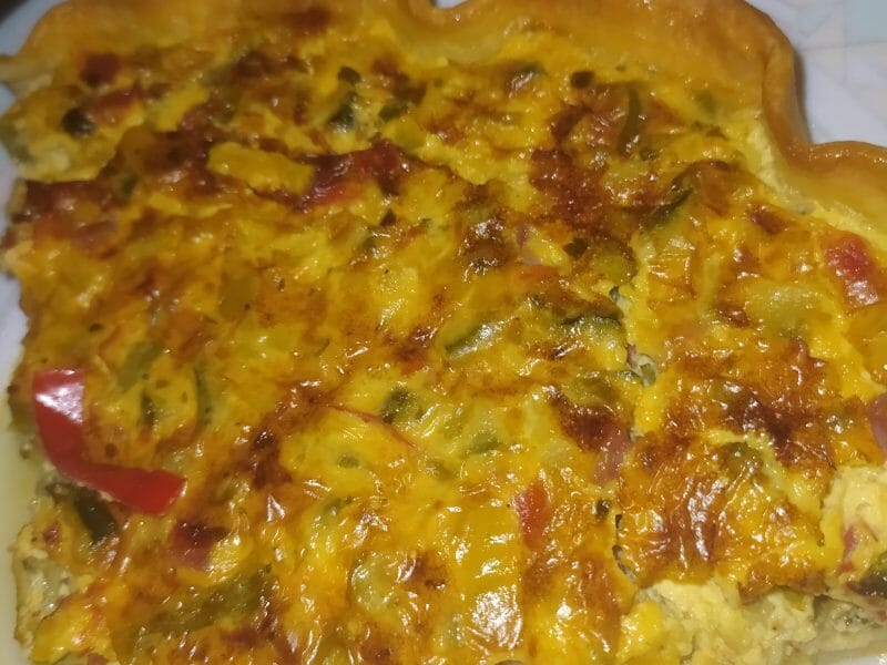 Cliquez pour zoomer ! Quiche poivrons et courgettes Thermomix par Naherya