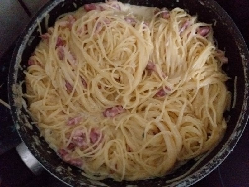 Cliquez pour zoomer ! Pâtes carbonara Thermomix par sh4n1n