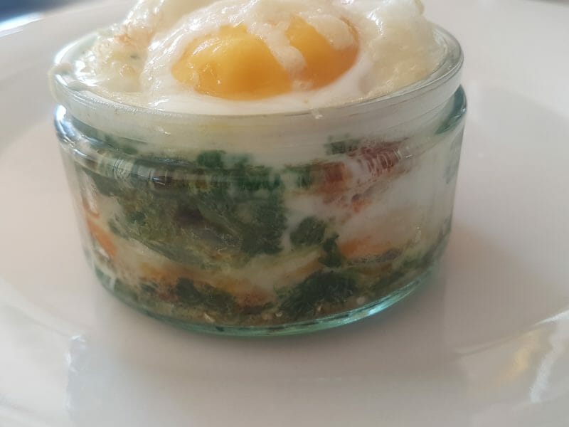 Cliquez pour zoomer ! Oeufs cocotte épinards et chorizo Thermomix par pau_2107