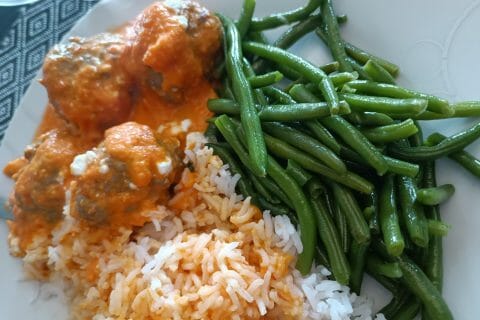 Cliquez pour zoomer ! Boulettes de viande sauce aux poivrons rouges Thermomix par margobibi67