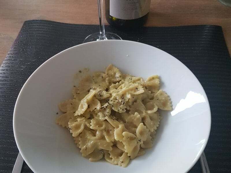 Cliquez pour zoomer ! Farfalle à la crème de courgettes Thermomix par mandy5457