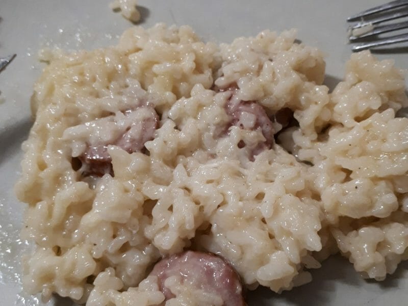 Cliquez pour zoomer ! Risotto à la saucisse fumée et au comté Thermomix par sof76