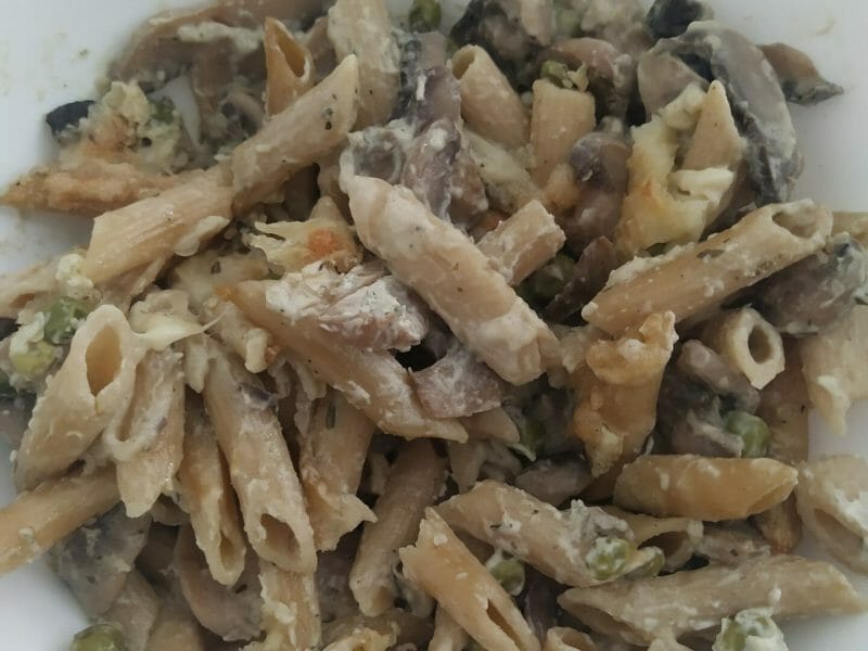 Cliquez pour zoomer ! Gratin de pennes aux champignons Thermomix par loubna94