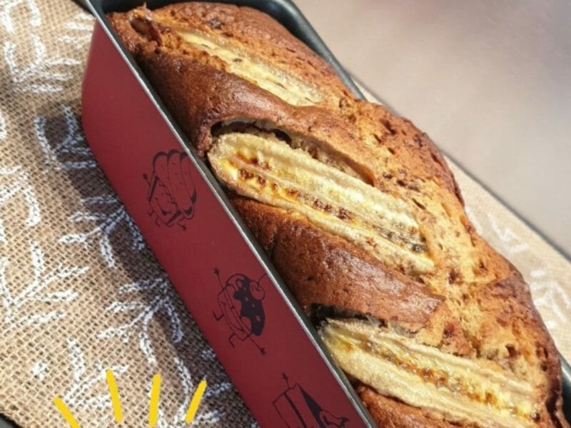 Cliquez pour zoomer ! Cake banane et pépites de chocolat Thermomix par Cynthia