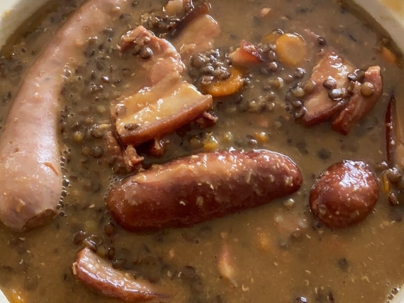 Cliquez pour zoomer ! Lentilles et ses saucisses Thermomix par peg5