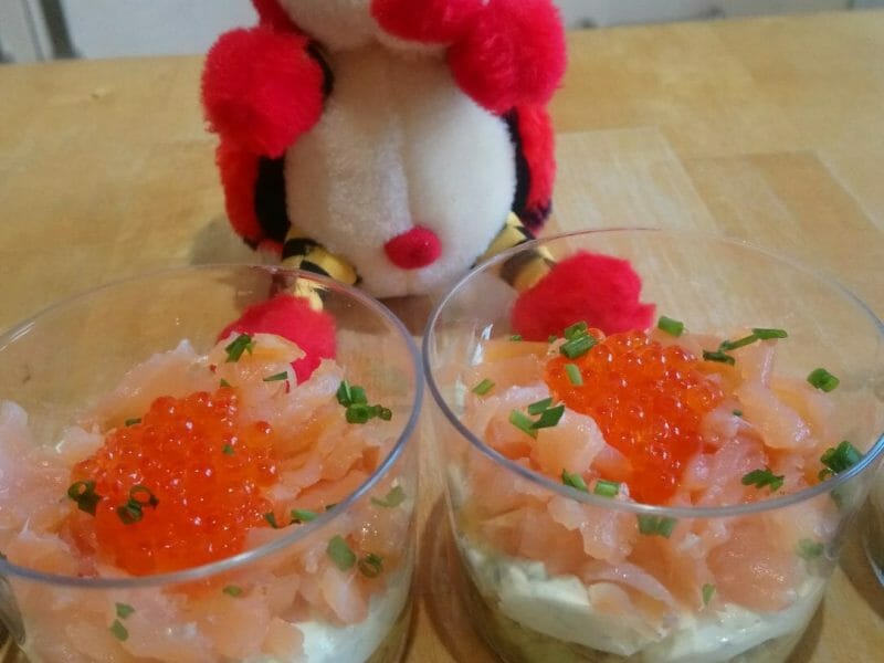 Cliquez pour zoomer ! Verrines saumon avocat Thermomix par La cuisinelle
