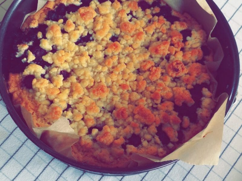 Cliquez pour zoomer ! Gâteau aux myrtilles façon crumble Thermomix par angel_7