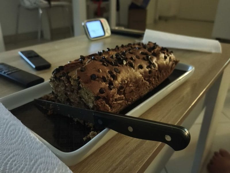 Cliquez pour zoomer ! Cake banane et pépites de chocolat Thermomix par eva_didier
