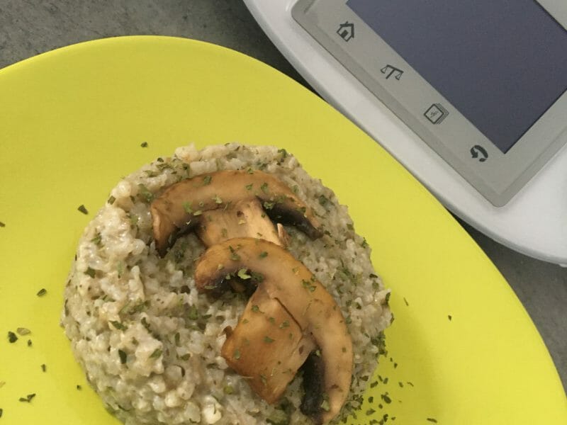 Cliquez pour zoomer ! Risotto champignons et courgettes Thermomix par hopla6