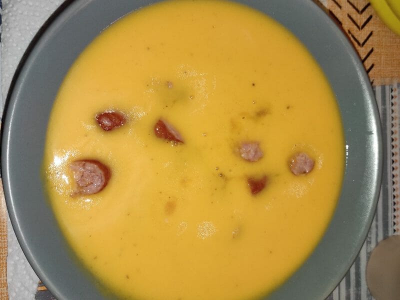 Cliquez pour zoomer ! Crème de butternut à la Morteau Thermomix par kynssia30