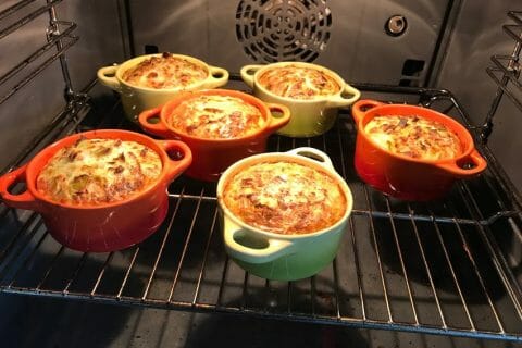 Cliquez pour zoomer ! Clafoutis de poireaux et lardons au Thermomix