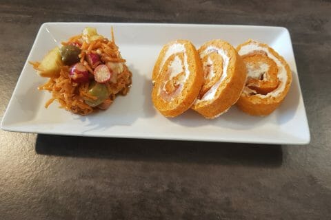 Cliquez pour zoomer ! Roulé à la tomate, saumon et fromage Thermomix par aurore_125