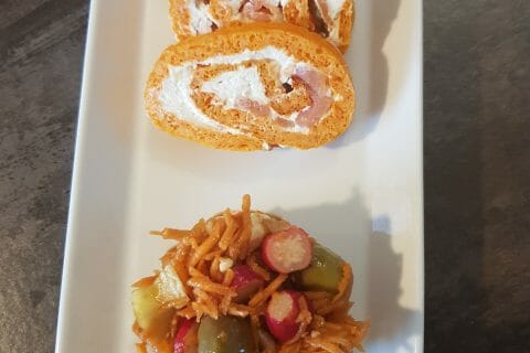 Cliquez pour zoomer ! Roulé à la tomate, saumon et fromage Thermomix par aurore_125