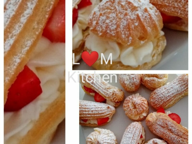 Cliquez pour zoomer ! Éclairs fraises chantilly Thermomix par lm_kitchen