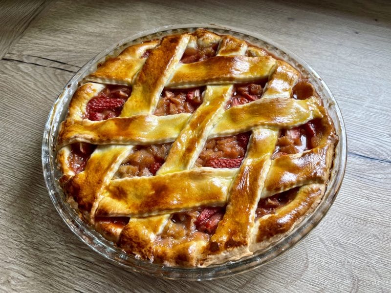 Cliquez pour zoomer ! Tarte aux fraises et à la rhubarbe Thermomix par lordhom