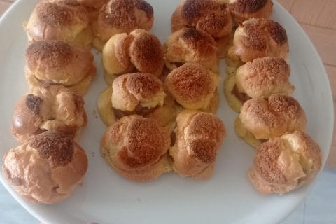 Cliquez pour zoomer ! Choux craquelin fraises chantilly Thermomix par ma29