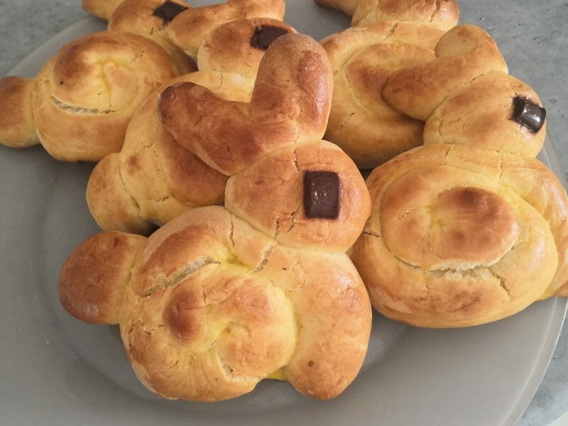 Cliquez pour zoomer ! Brioches lapin de Pâques Thermomix par elod1804