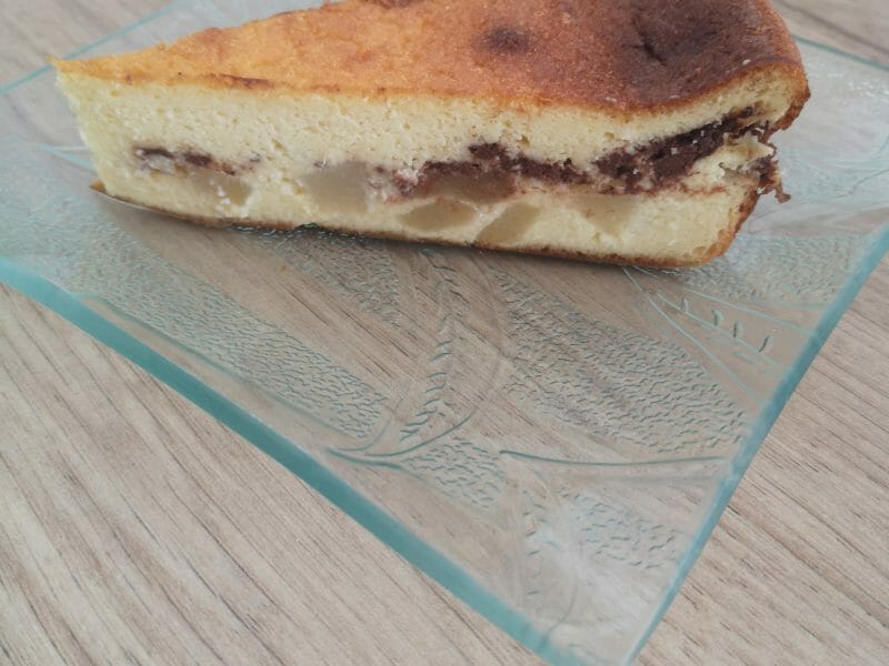 Cliquez pour zoomer ! Gâteau à la faisselle, poires et chocolat Thermomix par clairedb63