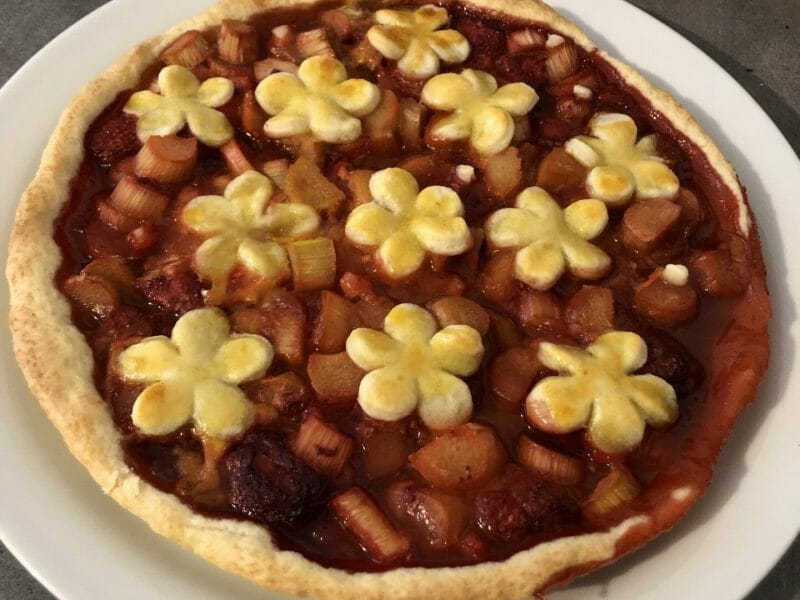 Cliquez pour zoomer ! Tarte aux fraises et à la rhubarbe Thermomix par eniflof