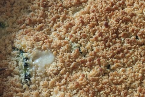 Cliquez pour zoomer ! Crumble courgettes, chèvre et lardons Thermomix par justine_125