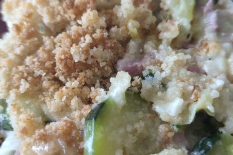 Cliquez pour zoomer ! Crumble courgettes, chèvre et lardons Thermomix par justine_125
