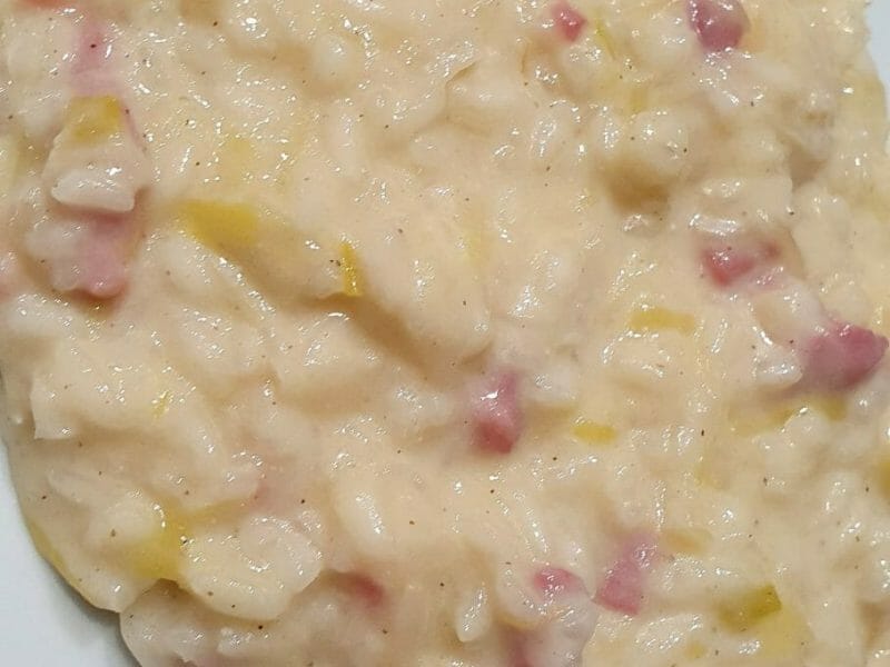 Cliquez pour zoomer ! Risotto poireaux et lardons Thermomix par melau