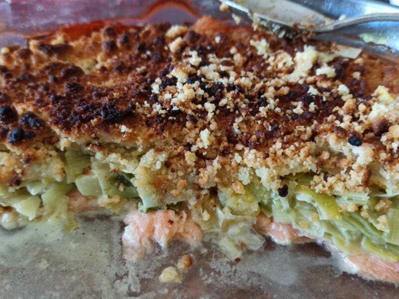 Cliquez pour zoomer ! Crumble de saumon et poireaux Thermomix par GumyRunner38