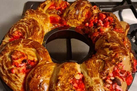 Cliquez pour zoomer ! Brioche aux pralines roses Thermomix par sandracrs