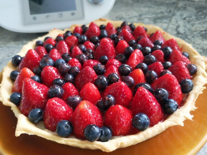 Cliquez pour zoomer ! Tarte aux fraises Thermomix par Marie.Nanou