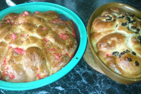 Cliquez pour zoomer ! Brioche aux pralines roses au Thermomix