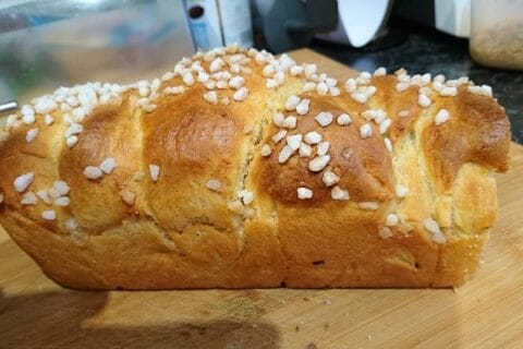 Cliquez pour zoomer ! Brioche sans beurre, sans oeufs au Thermomix