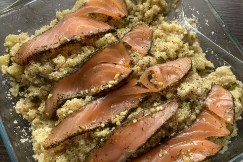 Cliquez pour zoomer ! Risotto de quinoa, courgettes et saumon Thermomix par alexbertheau