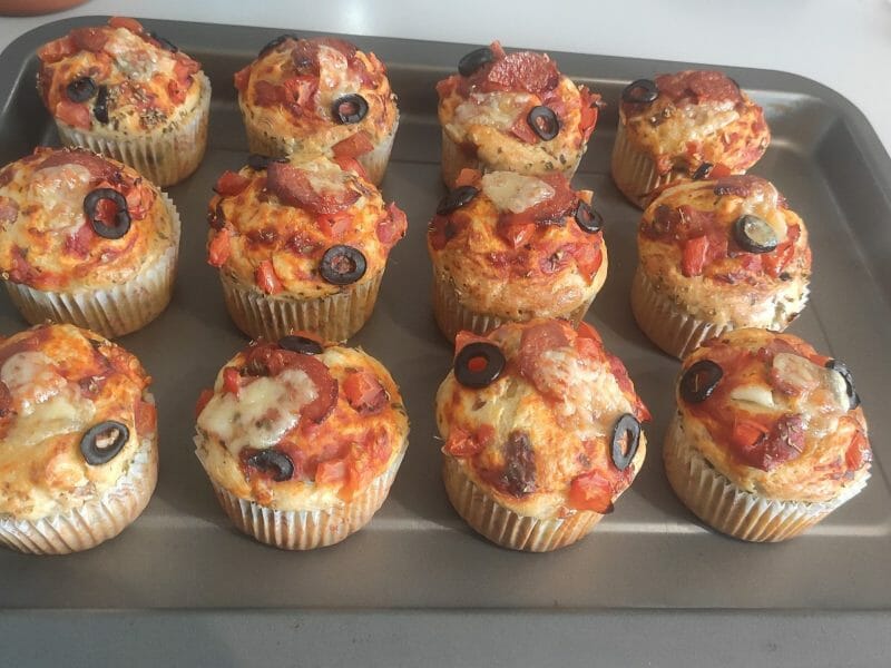 Cliquez pour zoomer ! Muffins salés façon pizza Thermomix par ophelie_58